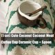 thumbnail image 4 of Coconuts Shell Shape Ceramic Coffee Cup With Ergonomic Handle And Spoon Included Thick Drinking Mug Elegant Gift, 4 of 4