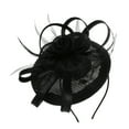 thumbnail image 2 of MSJUHEG Tea Party Hats,Feather Hair Clip,Feather Headpiece,Church Hats,Fascinators Hats,Elegant Hat Strap Flower Hat Hair Clip Headband Accessory Black One Size, 2 of 6
