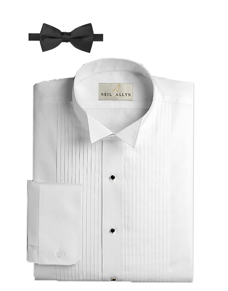 Neil Allyn Tuxedo Shirt Wing Tip Collar 