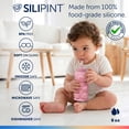 thumbnail image 3 of Silipint Honey Bear Straw Cup for Babies - Soft Food-Grade Silicone, Gentle Straw Lid, Dishwasher Safe, Lightweight & Easy Grip, Ages 4+ Months, 8oz Sippy Cup, Pink, 3 of 5