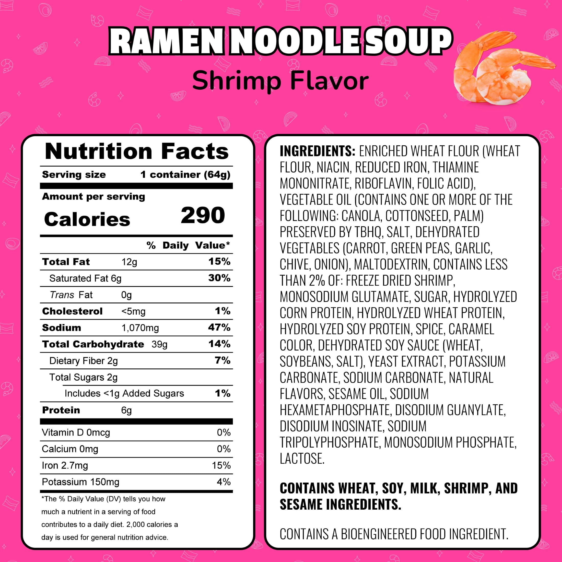 Maruchan Instant Lunch Ramen Noodles, Shrimp Flavor, 2.25 oz Cup