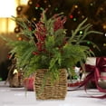thumbnail image 6 of Winter Berry Centerpiece Christmas Table Centerpiece Holiday Table Decor with Pine Cones and Red Berries for Festive Tabletop Arrangements on Dining Room Table or Fireplace Mantel During Xmas Season, 6 of 7
