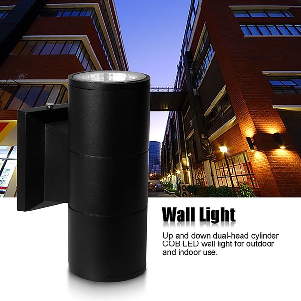 Lámpara De Pared Led Cob De 6W, Candelabro De Pared De Cilindro Arriba Y Abajo, Resistente Al Agua, Ip65, Blanco Cálido, Ca 85-265V Para Jardín De Pasillo seitruly HA025406-04