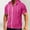 X009-Hot Pink, variant on Goodtrade8 Mens Short Sleeve Shirts Zipper Pullover Summer with Pocket T Shirts for Men Hooded