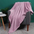 thumbnail image 3 of PiccoCasa Fluffy Fleece Blanket Lightweight Plush Throw Blanket for Couch Sofa Bed, Lavender Twin(60" x 78"), 3 of 6