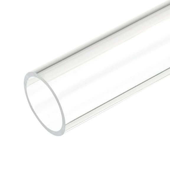 Uxcell Acrylic Pipe Clear Rigid Round Plastic Tube 24mm ID 28mm OD 10"
