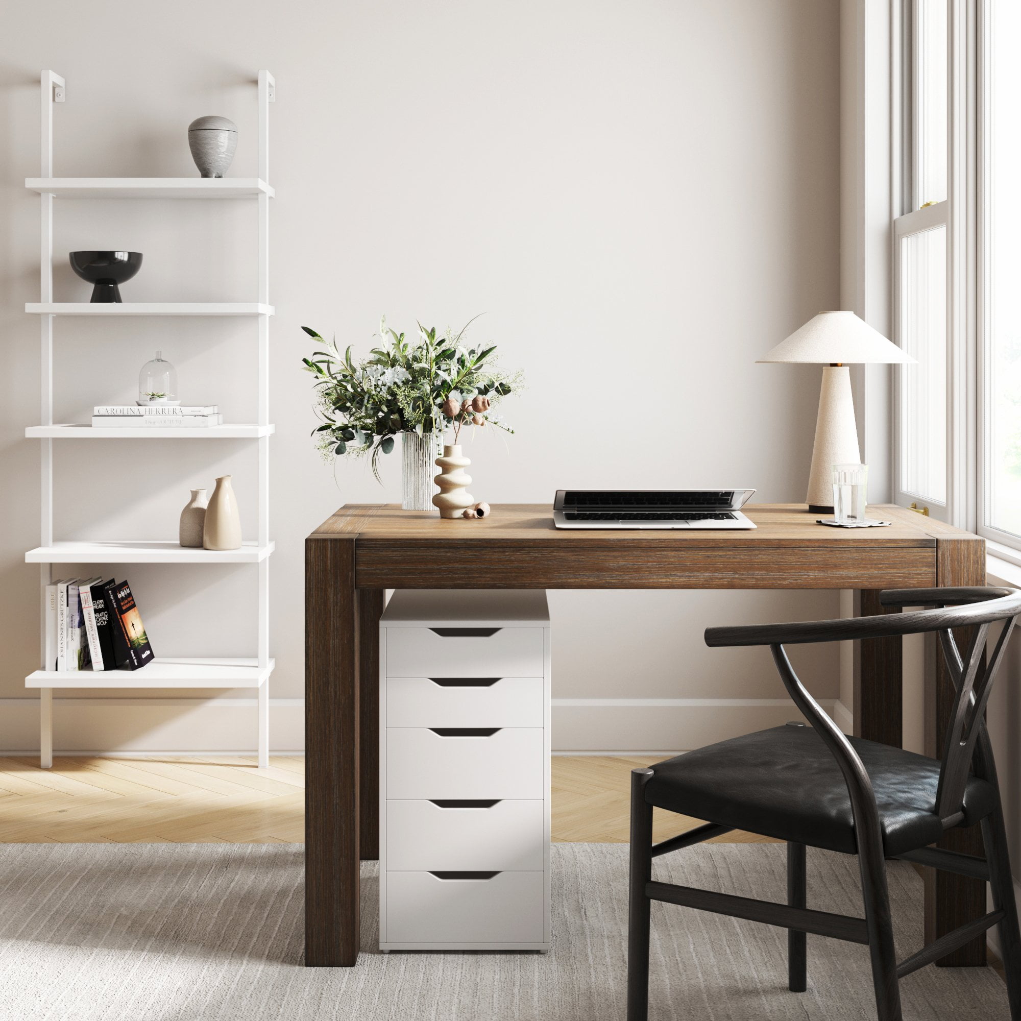 Nathan James Parson Rustic Modern Desk or Dining Table with Sturdy