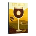 thumbnail image 1 of Napa Valley, California, Wine Glass and Vineyard, (12x18 Wrapped Canvas, Wall Decor, Artwork), 1 of 5