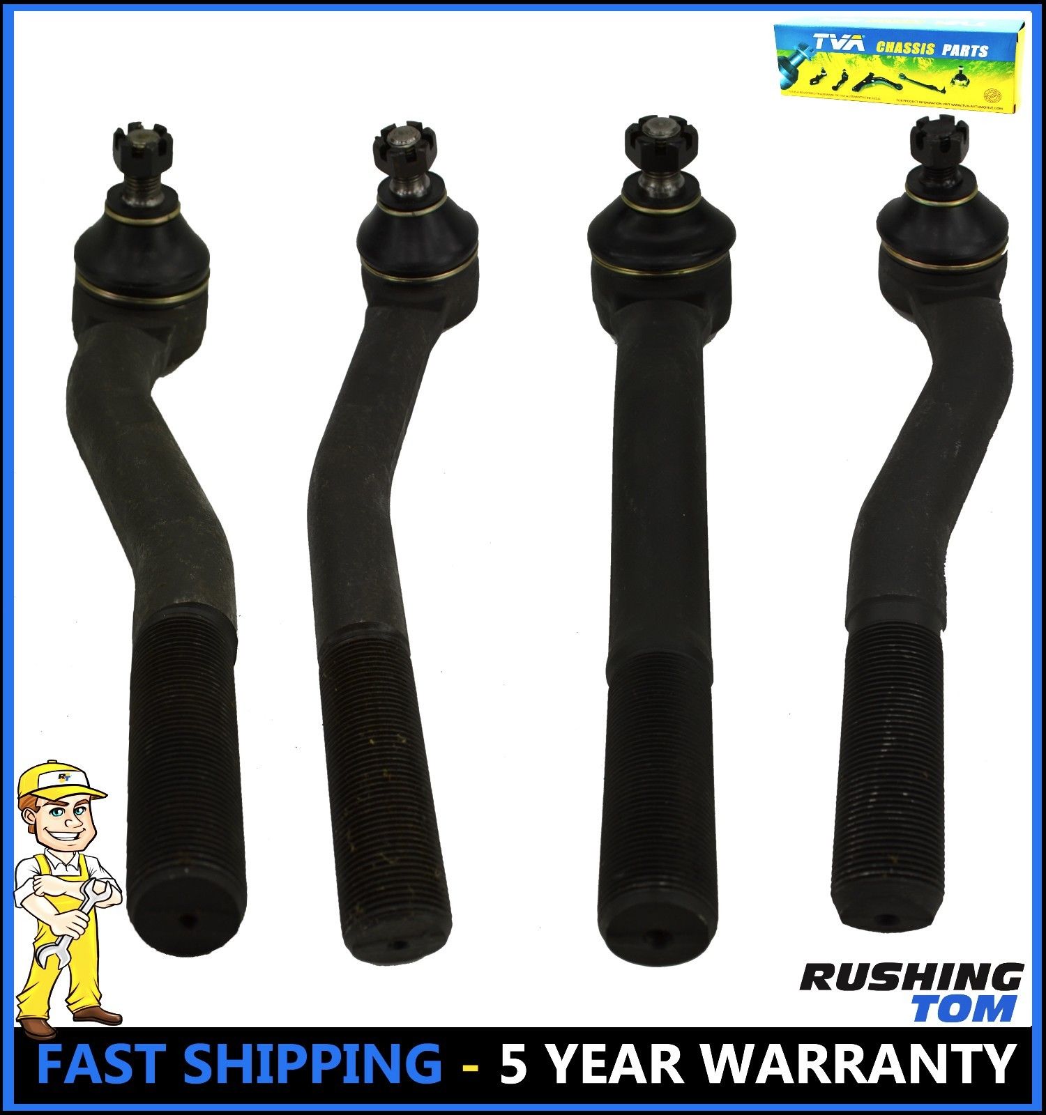 2 Front Upper Lower Tie Rod fits 199901 2002 2003 2004 Jeep Grand