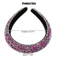 thumbnail image 2 of Unique Bargains Rhinestone Headbands, Crystal Diamond Bling Headbands, Beaded Jeweled Hairband, Rose Red Headband, 2 of 7