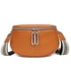 thumbnail image 1 of Bolso de hombro de piel. Bolso de pecho liso para mujer con correa de tela., 1 of 5