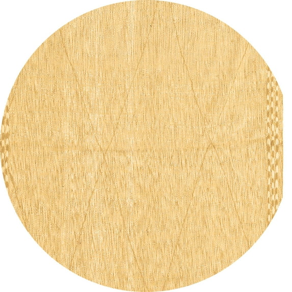 Ahgly Company Indoor Round Solid Brown Modern Area Rugs, 6' Round
