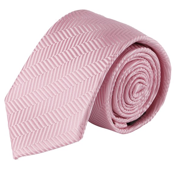 Jacob Alexander Boys Tone on Tone Herringbone Neck Tie - Bridal Pink