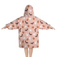 thumbnail image 2 of Pastel Halloween Ghosts Pattern Blanket Hoodies for Kids 6-13YR Oversize Wearable Blanket Hoodies for Boys Girls Teens, 2 of 7