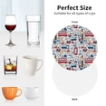 thumbnail image 6 of Fuzoiu London Symbols1 Print Leather Coasters Set,Drink Coasters Set of 4,for Tabletop Protection, Durable PVC Coasters,Home Décor and Housewarming Gift-Round Shape, 6 of 6