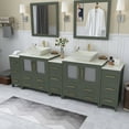 thumbnail image 3 of Vanity Art 96" Double Sink Freestanding Bathroom Vanity Set with Engineered Marble Top and Mirror, 3 of 11