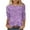 Purple Plus Size Blouse for Women_P, variant on CYMMPU Tunic Tops Crew Neck Blouses for Women Dressy Casual 3/4 Sleeve Flower Pattern Loose Fit Spring Tops Summer Trendy Shirts Lightweight Basic Tees Green M