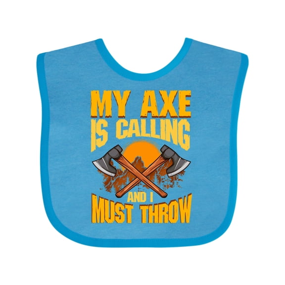 Inktastic Axe Throwing Funny Gift Boys or Girls Baby Bib
