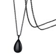 thumbnail image 2 of de cenizas de , colgante de cremación, soporte clásico para hombres y mujeres, colgante de gota para cenizas, materiales especiales, regalo Negro Fernando Collar con colgante de urna, 2 of 8
