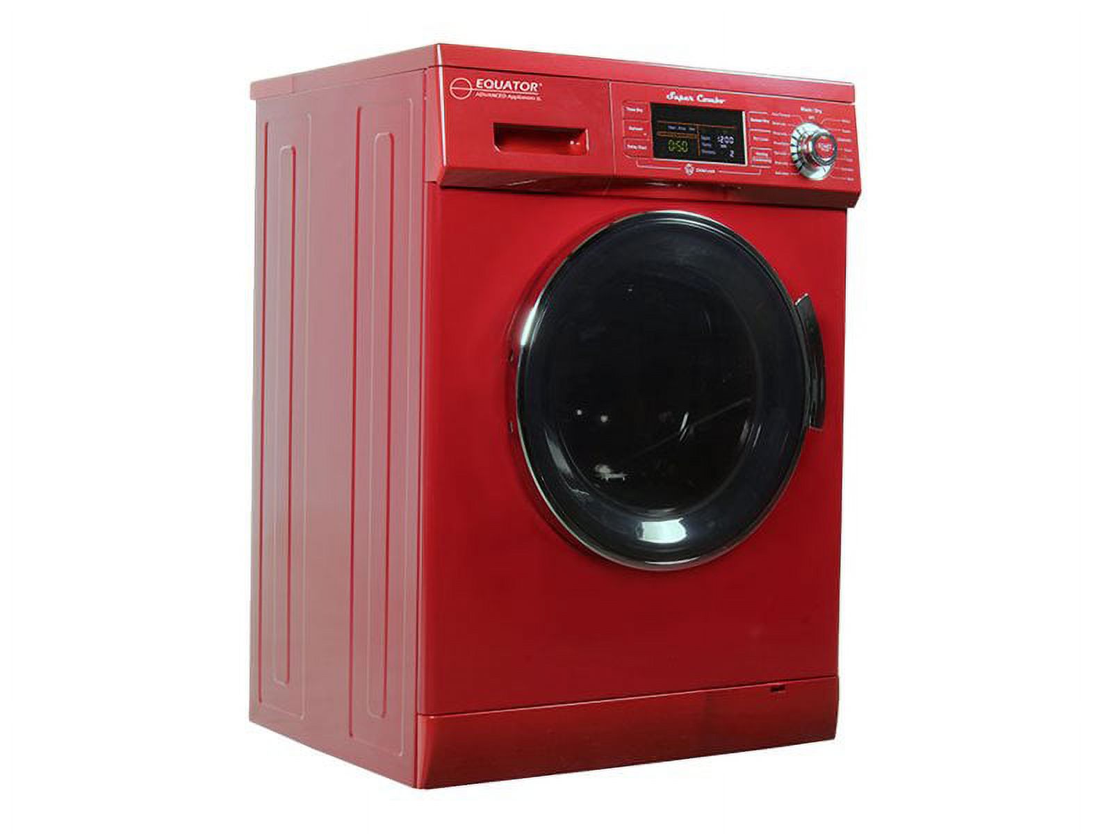 Equator All-in-one 13 lb Compact Combo Washer Dryer, Red - image 4 of 6