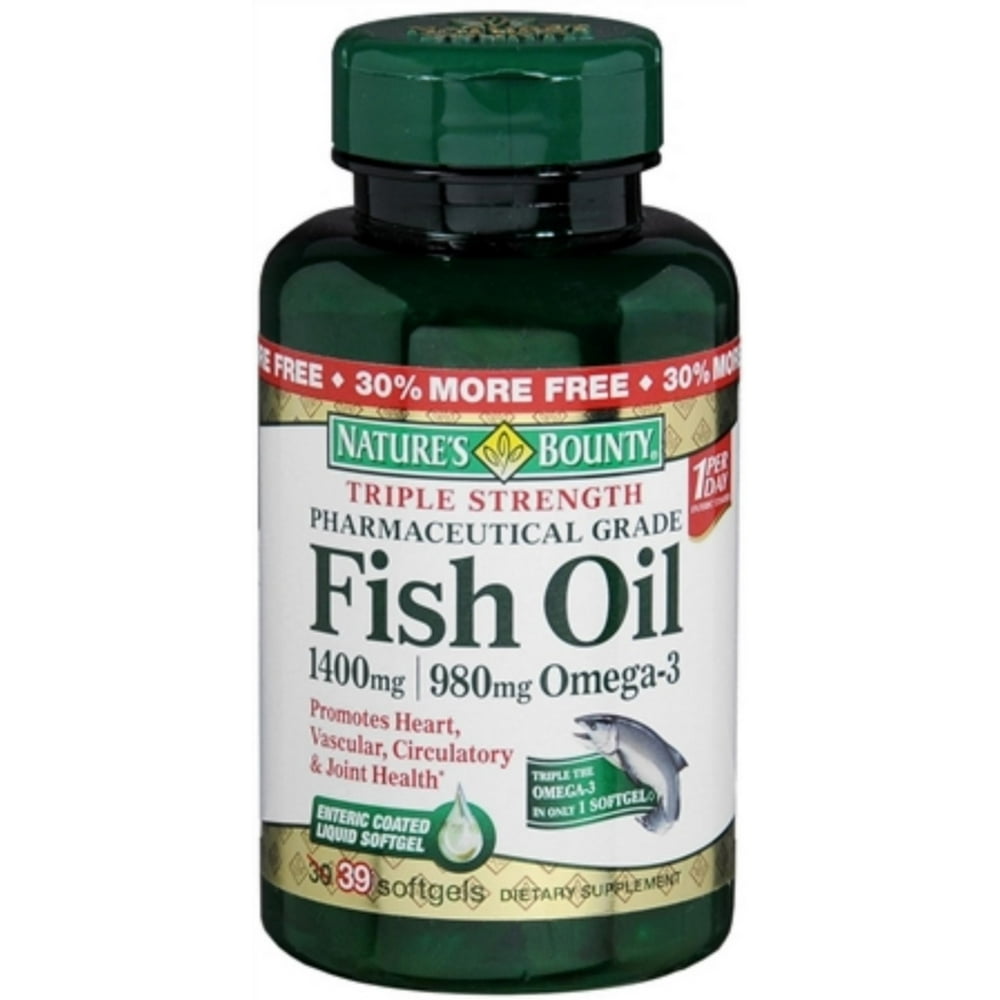 Nature's Bounty Fish Oil 1400 mg Omega3 Softgels 39 ea