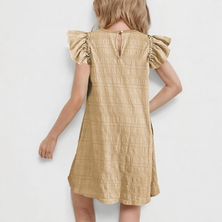 beach flower girl dresses casual Xdegoge Girls Size 10-12 Big Clothes Summer Dress Floral Print Midi Girl Dresses for Wedding 2T Holiday Dress Vestido De Bebe NiñA neckline:crew Mother of the bride Paint Color:Sage