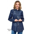 thumbnail image 3 of Turtle Bay New York Women's Long Sleeve Tunic Top - An All Season Wear, 3 of 5