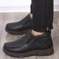 thumbnail image 7 of Men Shoes Winter Snow Boots Cotton-padded Slip on Casual Warm Walking Sneakers House Shoes, 7 of 7