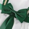 thumbnail image 5 of Penkiiy Toddler Girls St. Patrick's Day Bow Ruffles Birthday Party Gown Long Dresses 7-8 Years White, 5 of 9