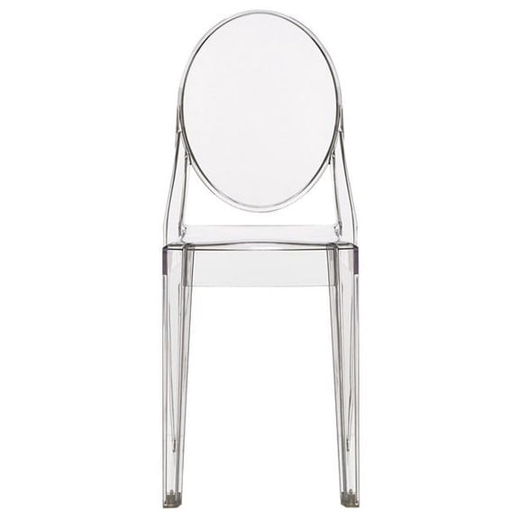 2xhome Modern Contemorary Dining Ghost Side Chair Transparent Stackable Victorian Acrylic Plastic Vanity Chair, Clear, Set of 1, 1 piece