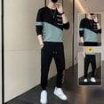 thumbnail image 2 of Trajes deportivos Kpop Camiseta original Hombre Marcas Sudadera Pantalones elásticos Conjuntos Ropa de hombre de corte entallado Top casual Estampado Chándal O, 2 of 5