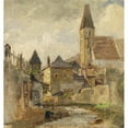 thumbnail image 2 of Marie Egner 15x16 Black Ornate Wood Framed Double Matted Museum Art Print Titled - Weisenkirchen in the Wachau, 2 of 5
