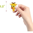 thumbnail image 3 of 500 pegatinas redondas de animales terrestres, patrones con línea perforada para niños para recuerdo de fiesta (versión ampliada, cada una mide 3,8 cm de diámetro), 3 of 5