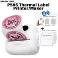 thumbnail image 1 of LNGOOR Makrlife P50 Handheld Mini Cute Pink Bluetooth Thermal Label Makers - Portable BT Wireless Label Printer Machine For Barcode  QRcode  Clothing Tag  Jewelry  Retail  Mailing  Gift F, 1 of 1