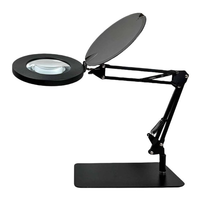 Lámpara de aumento de escritorio con lupa para costura, manualidades y mesa de trabajo. Lente de 11 cm