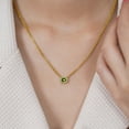 thumbnail image 6 of JeenMata 1.75 Carat Emerald - May Birthstone Solitaire Pendant Necklace in 18K Yellow Gold Plated, Female, Adult, 6 of 9