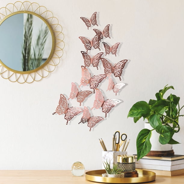Vinilos decorativos vintage de insectos para pared | Pegatinas de mariposas e insectos para paredes | Decoración para el hogar, sala de estar, dormitorio y habitación infantil