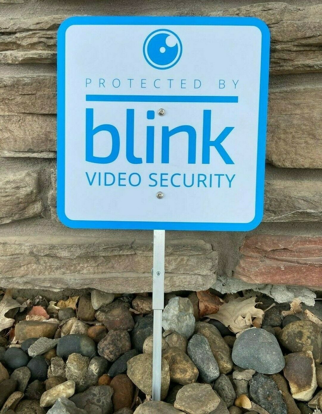 Blink Video Security Camera Yard Sign 9"x9"+ 2 Window Stickers