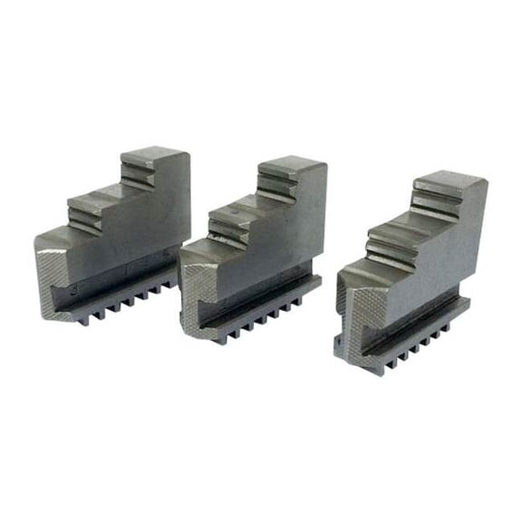 3 Piece Steel External Hard Jaw Set For 3" 3-Jaw K11 80 Lathe Chuck