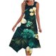 thumbnail image 1 of Pantalones Cortos para Vestidos Bajos Mujeres sin Mangas Cuello Redondo Cordón Ruffle A-Line Mini Vestido Poliéster, Vestido Casual para Citas Y Fiesta, 1 of 8