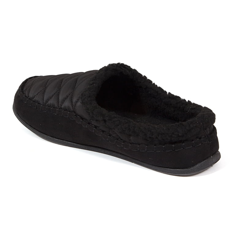 DEER STAGS Mens Black Quilted Comfort Alma Round Toe Slip On Slippers Shoes 12 M Deer Stags Unisex Alma Slipper - Black - 15 Wide - Walmart.com main image 4