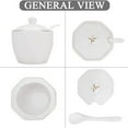 thumbnail image 4 of Ceramic Sugar Bowl with Lid and Spoon,Porcelain Seasoning Box Salt Bowl, 4 of 5