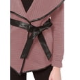 thumbnail image 4 of FashionOutfit Women's Casual Quilted Leather Biding Open Front Lapel Jacket, 4 of 4