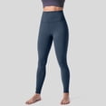 thumbnail image 6 of Yoga Pants Women Stretchy Breathable Slim Fit Solid Print High Waist Lifting Gym Pants for Sporty Wear Blue XXL, 6 of 9