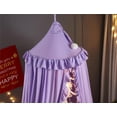thumbnail image 2 of Bed Canopy for Girls,Princess Round Dome Dreamy Mosquito Net Bedding Girls Room Castle Play Tent Hanging House Decor Reading Nook Canopies (Purple), 2 of 7