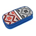 thumbnail image 3 of Large Storage Pencil Case, Pixel European Art Pattern with Zipper Large Capacity Pen Bag, 3 of 8