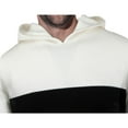 thumbnail image 3 of X RAY JEANS Mens Hooded Color Blocked Sweater, Off White/Black, 3XL, 3 of 5