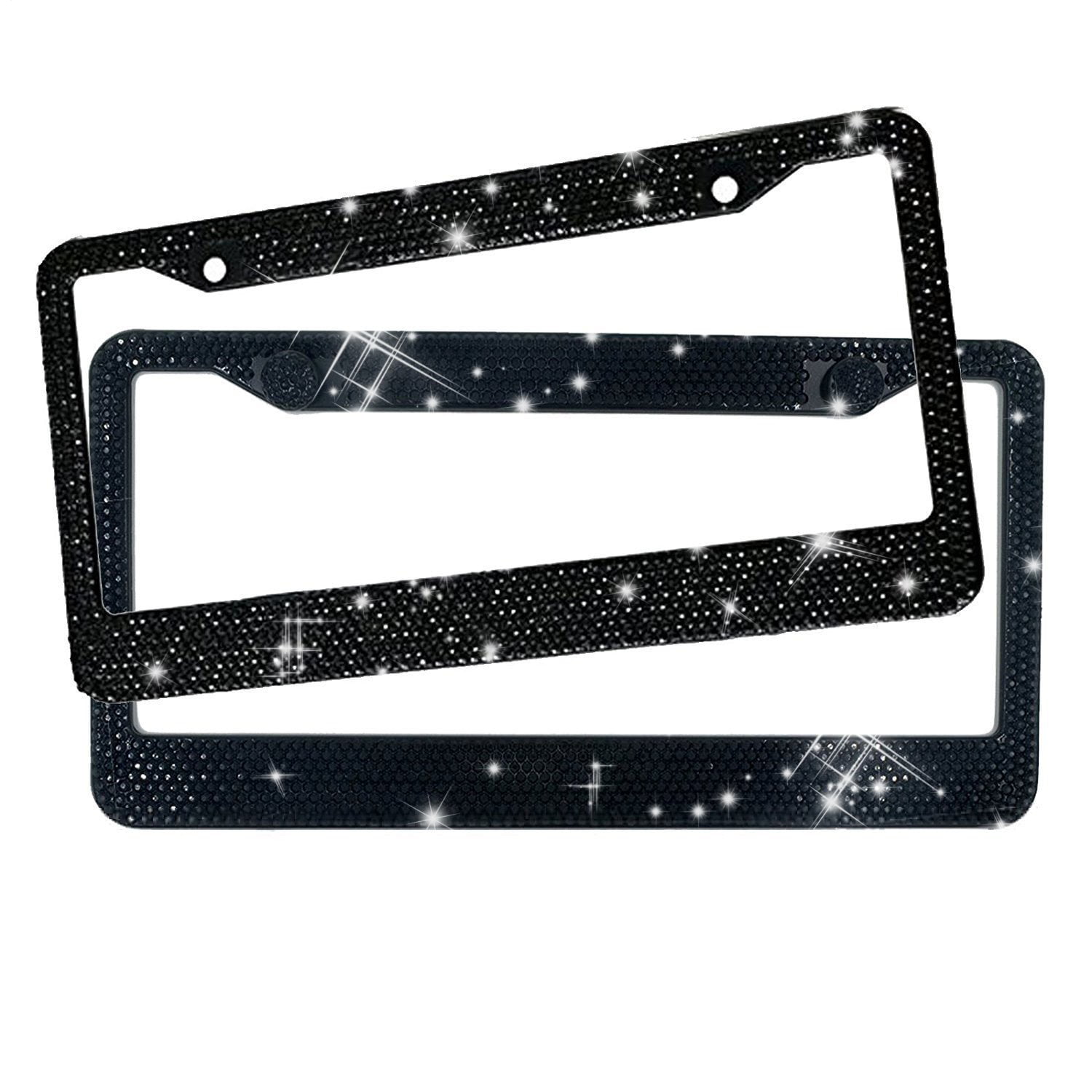2x MERCEDES-BENZ STAINLESS Steel License Plate Frame w//screw Caps  LL