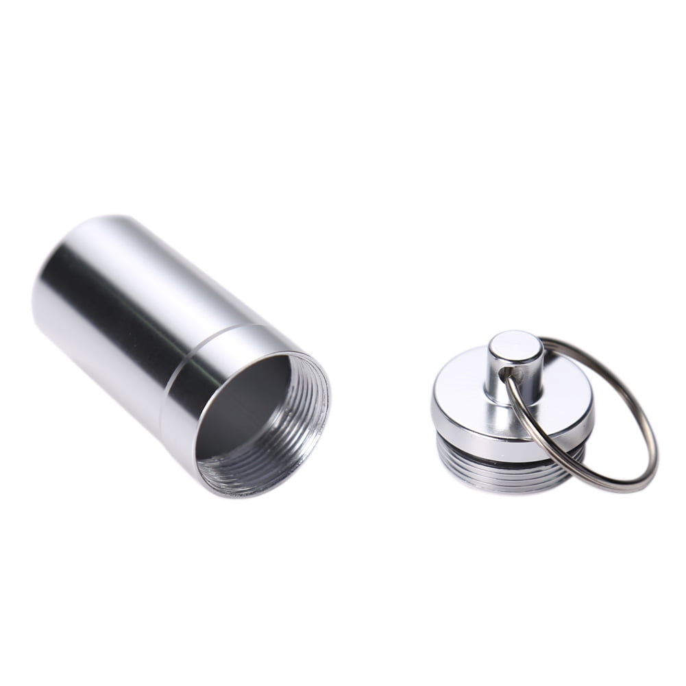 Mini Keychain Pill Box, Waterproof Pill Bottle Case Tablets Drug