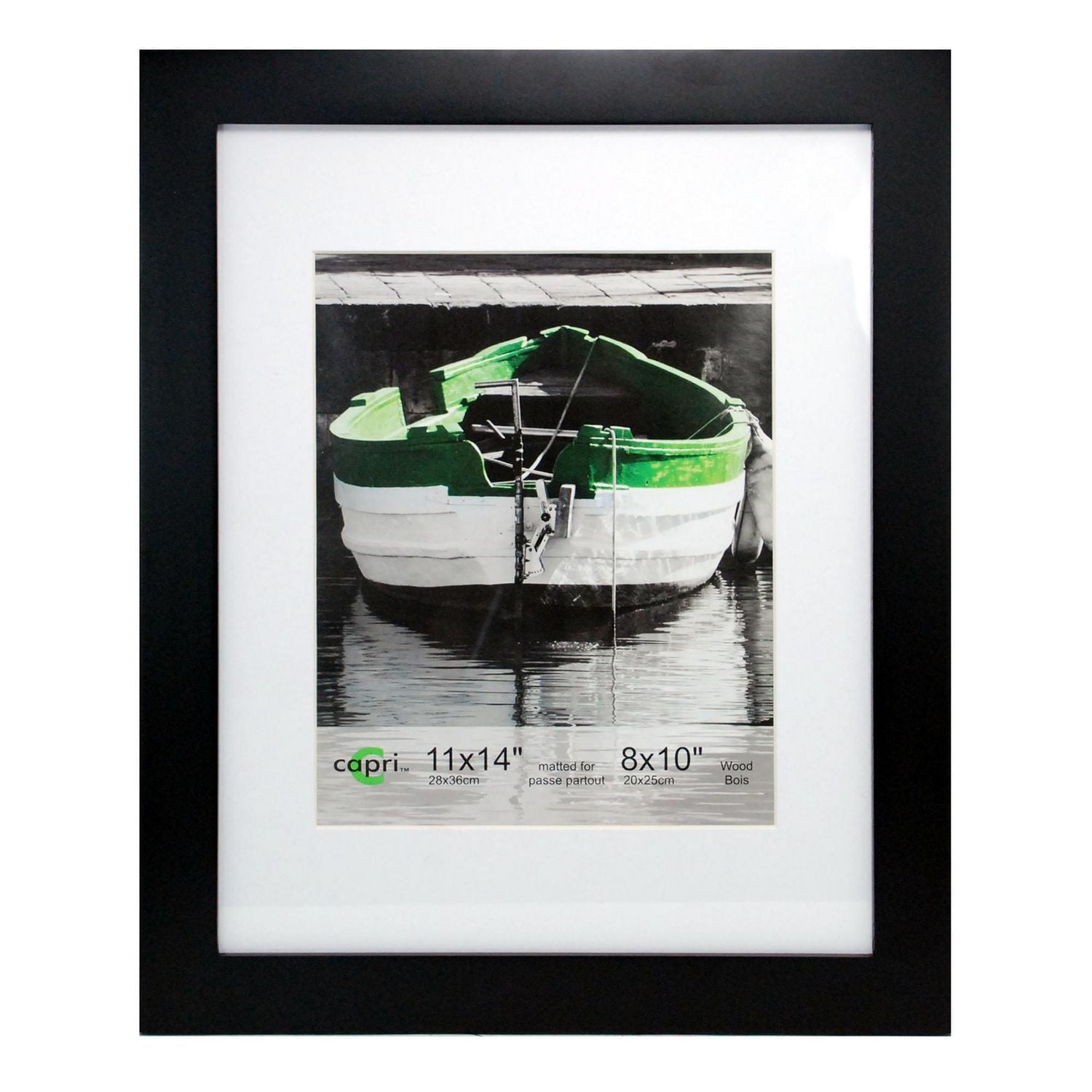 Kiera Grace Langford Picture Frame Matted for 8 x 10 inches, Black